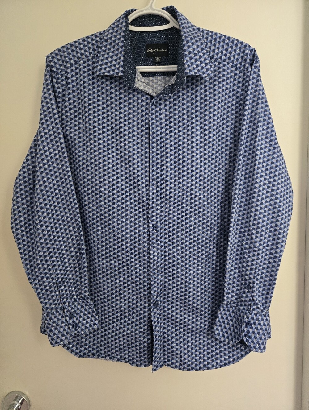 Mens Robert Graham Button-Up Dress Shirt - M